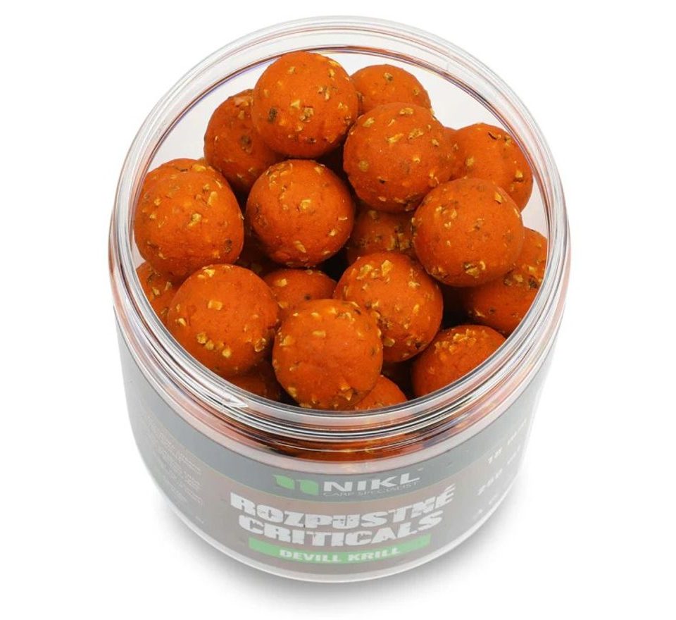 Nikl Rozpustné Criticals boilie Devill Krill 250ml