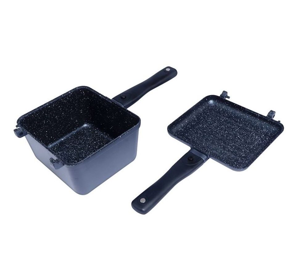 RidgeMonkey Pánev Connect Deep Pan and Griddle Granite Edition