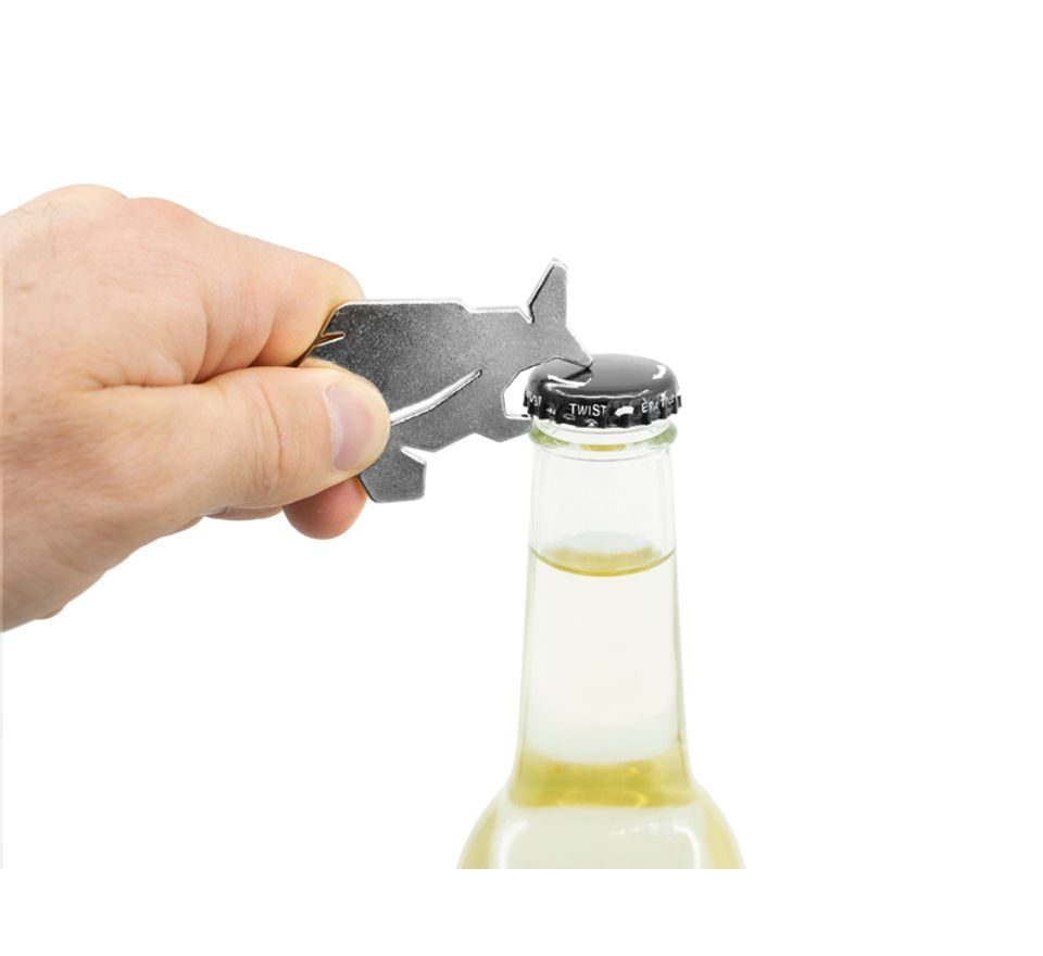 Delphin Klíčenka s otvírákem na láhve Carpener stříbrná