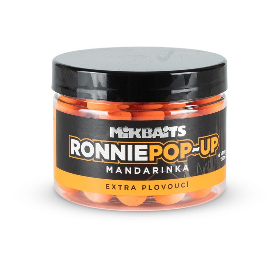 Mikbaits Plovoucí boilie Ronnie pop-up Mandarinka 150ml