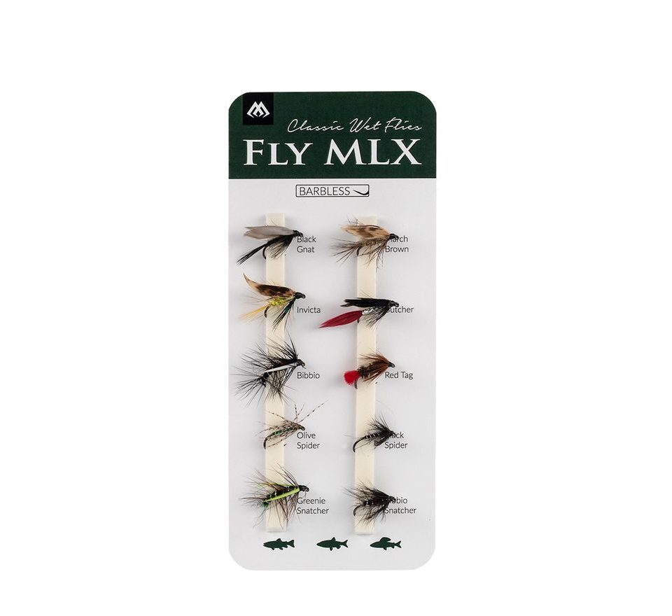 Mikado Sada mokrých mušek Wet Flies Barbless 10ks
