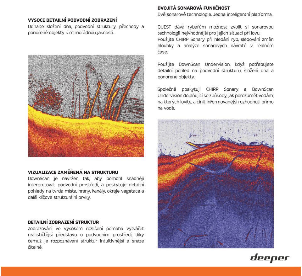 Deeper Zavážacia loďka QUEST DOWNSCAN