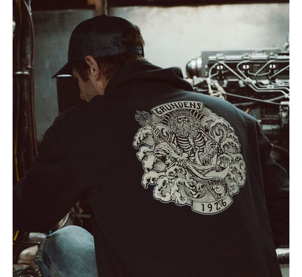 Grundéns Mikina Aegir FZ Hoodie Black