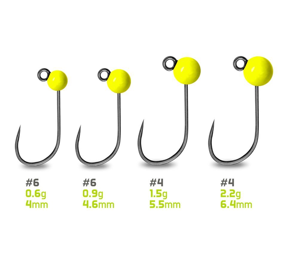 Delphin Jigové hlavičky Wolframové T-Area BL Fluo Žluté 5ks