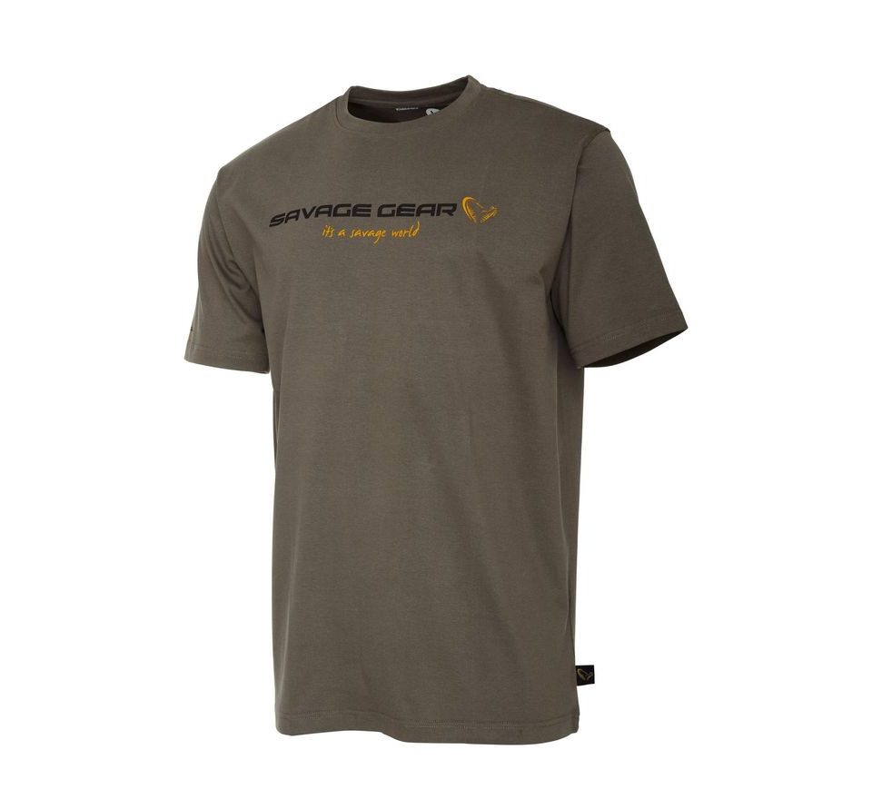 Savage Gear Triko SG4 Logo T-Shirt Loden Green