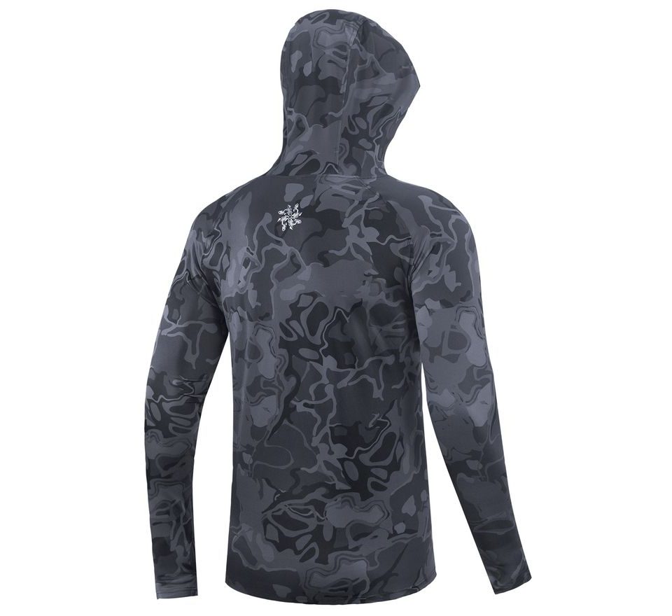 Giants fishing Funkčné tričko s dlhým rukávom UV50+ Hoodie Camo Grey