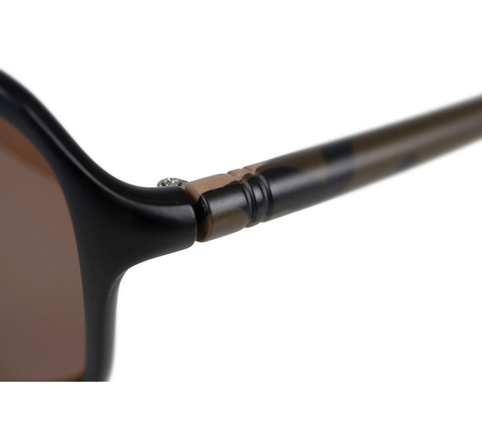 Fox Polarizační Brýle Aviator Black & Camo hnědé čočky