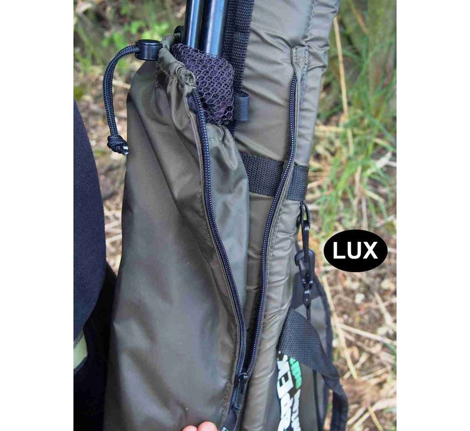 R-Spekt Pouzdro na 2 pruty polstrované khaki Double LUX s kapsou 11´