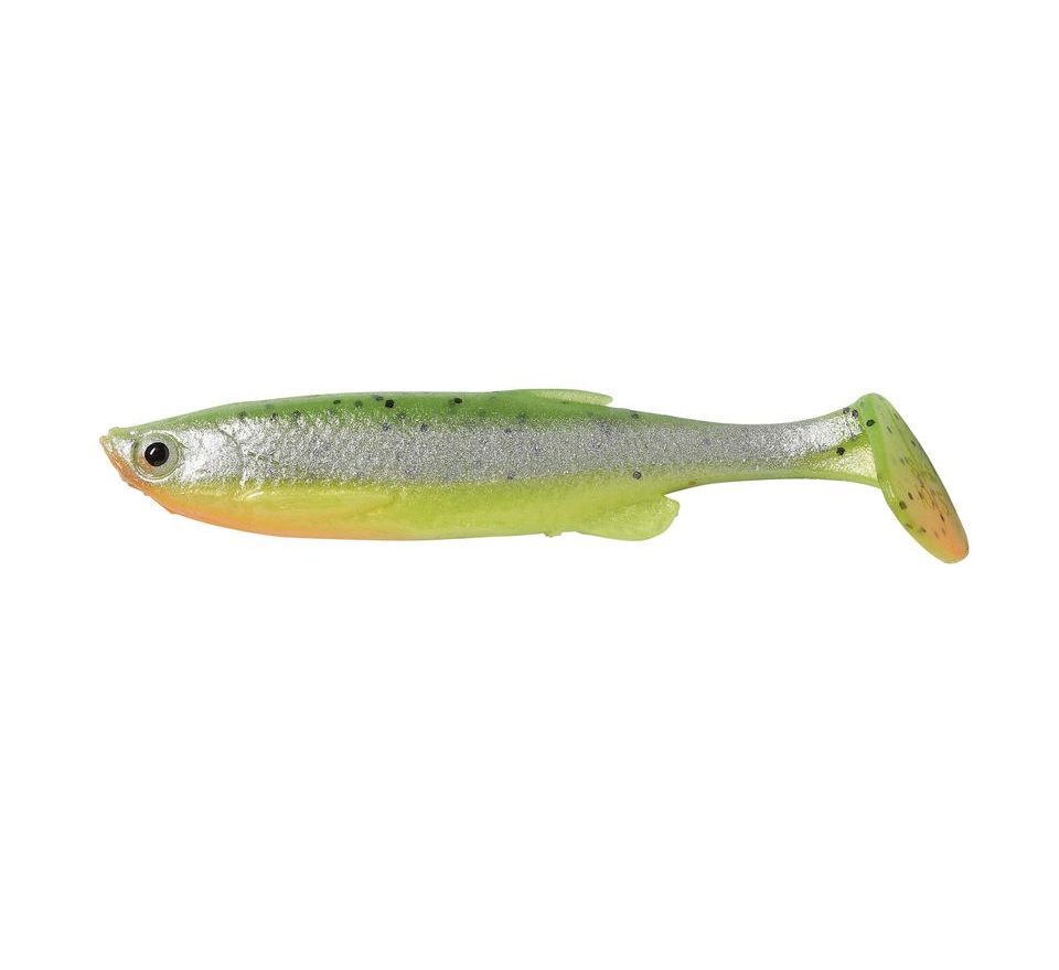 Savage Gear Gumová nástraha 3D Fat Minnow T-Tail Fluo Green Silver