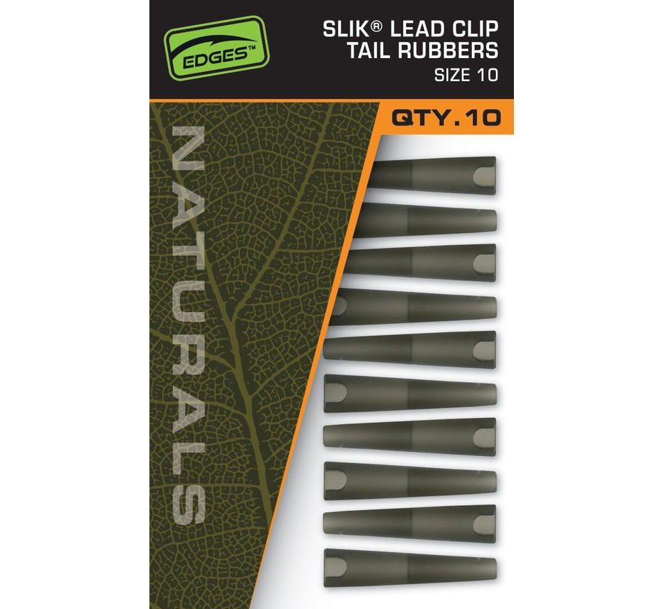 Fox Převleky Edges Naturals Slik Lead Clip Tail Rubber Size 10 10ks