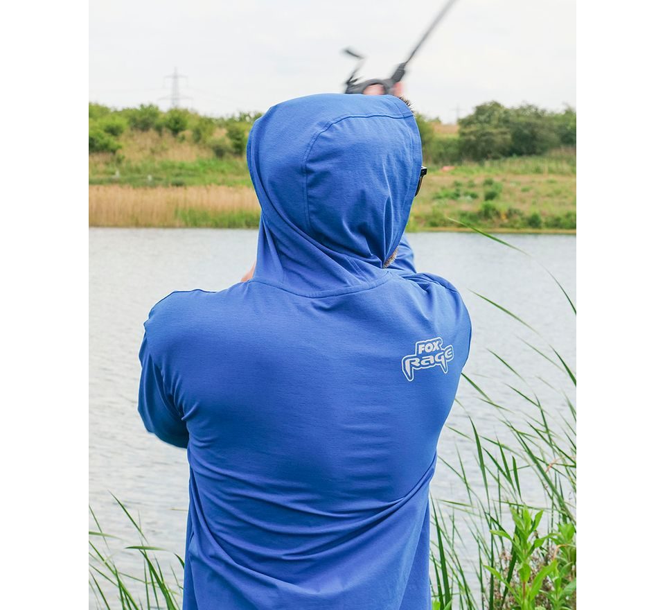 Fox Rage Triko Blue Hooded T