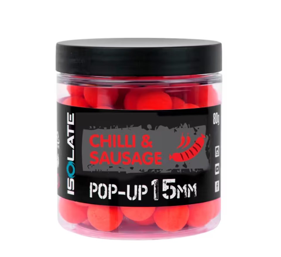Shimano Boilies Isolate Pop-Up Chilli Sausage fluo Red