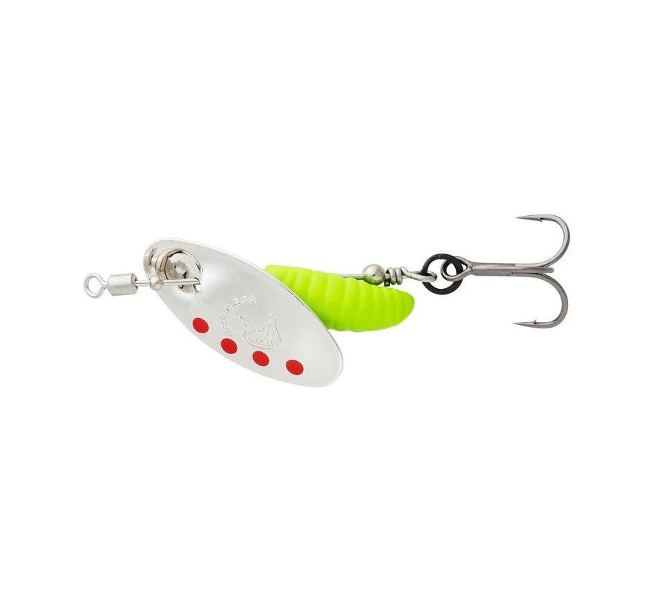 Savage Gear Třpytka Grub Spinners Silver Red Lime