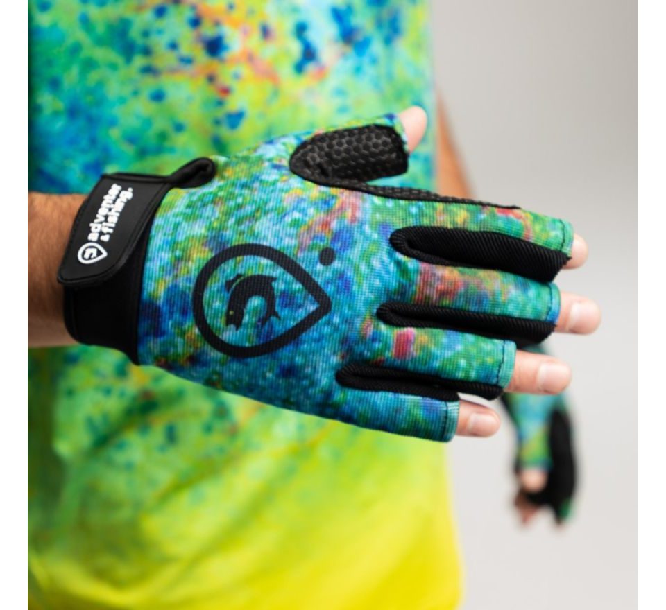 Adventer & fishing Rukavice pro chytání na moři Mahi Mahi s krátkými prsty