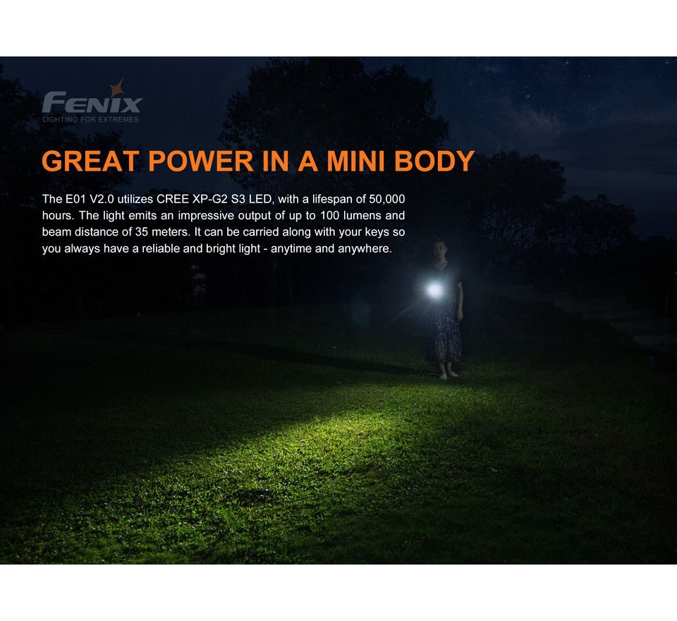 Fenix Baterka E01 V2.0 černá