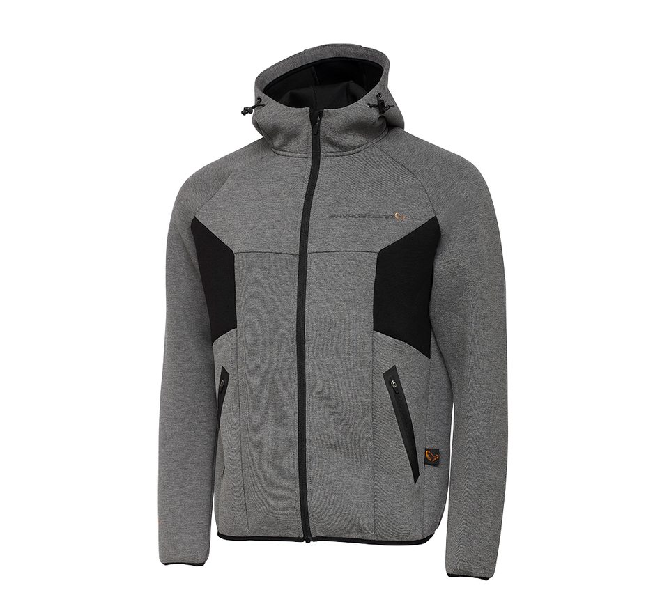 Savage Gear Mikina Tec-Foam Zip Hoodie Dark Grey Melange