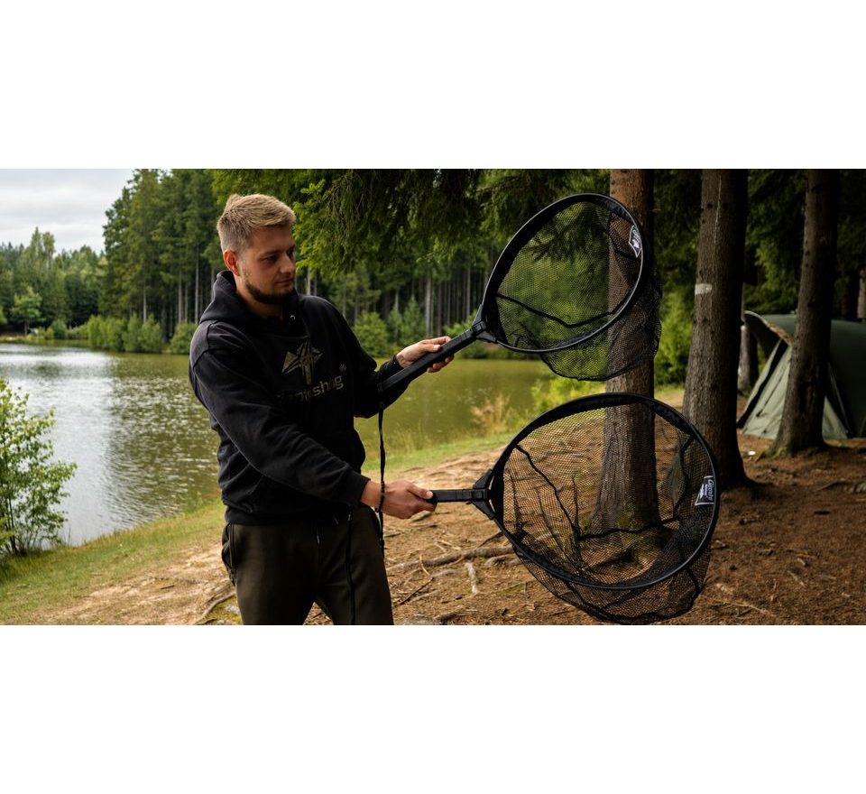 Giants fishing Plovoucí podběrák s pogumovanou síťkou Deluxe Rubber Float M 45x35cm