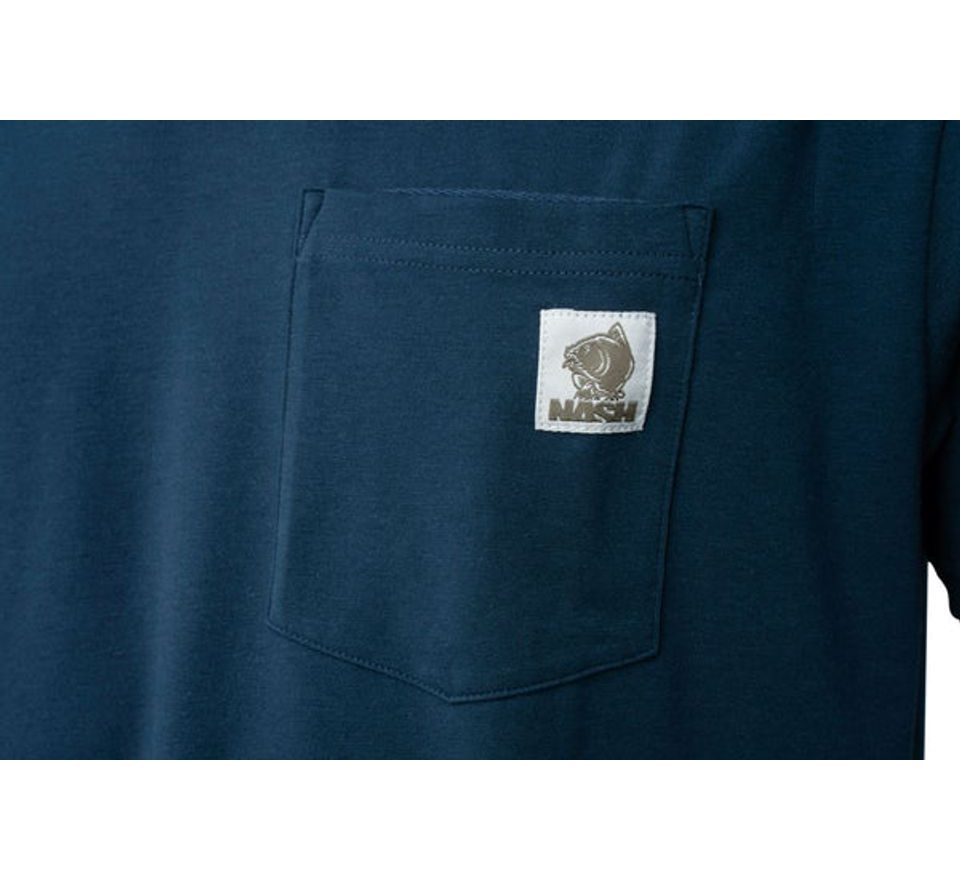 Nash Tričko Make It Happen Badge Pocket T Shirt Námornícka Modrá