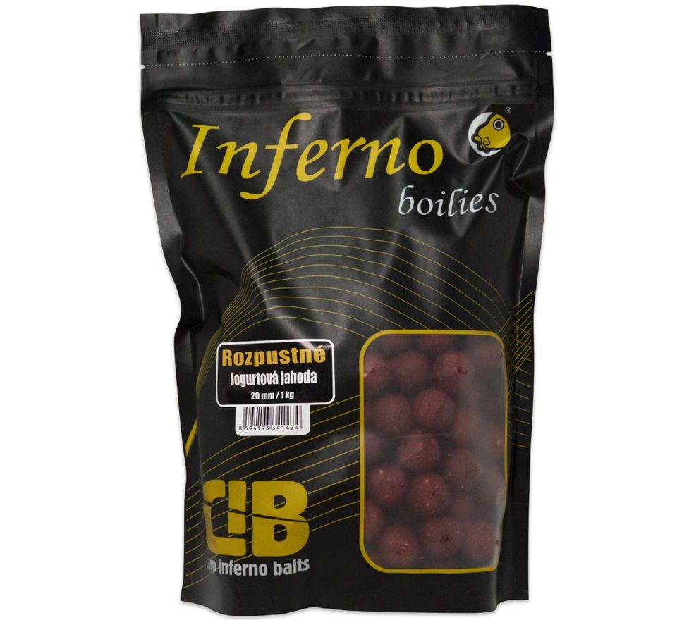 Carp Inferno Rozpustné Boilies Nutra Line Jogurtová Jahoda