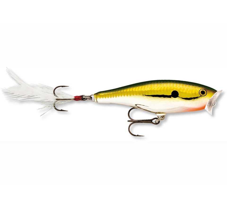 Rapala Wobler Skitter Pop Top Water Fresh Gold Chrome