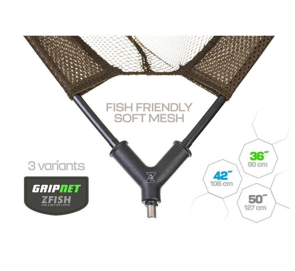 Zfish Podberáková hlava Gripnet Landing Net 42"
