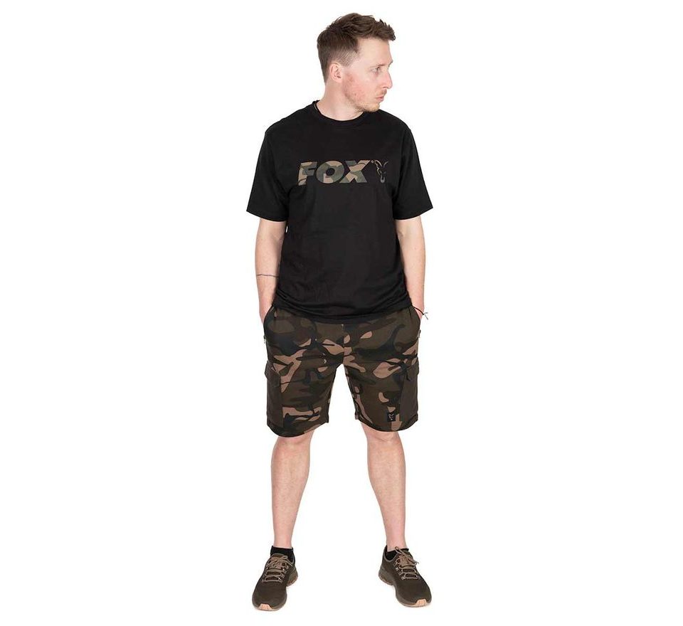 Fox Tričko Black / Camo Logo T-Shirt