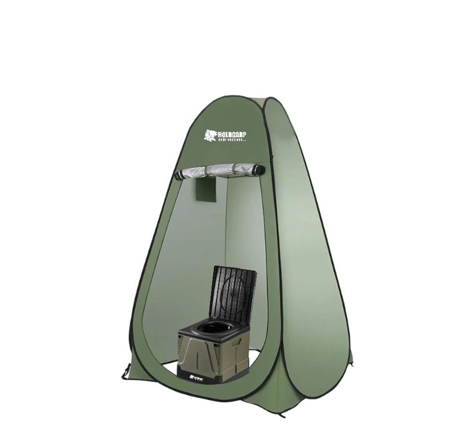 Holdcarp Set Skládací přenosná toaleta Portable Toi BIG + Toilet & Shower Tent + Toi Gabrage Kit BIG