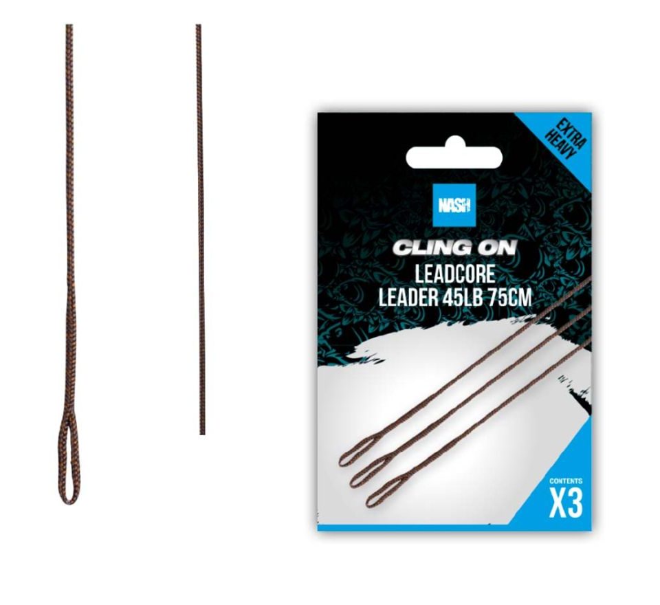 Nash Montáž Ready Tied Leadcore Leader 75cm