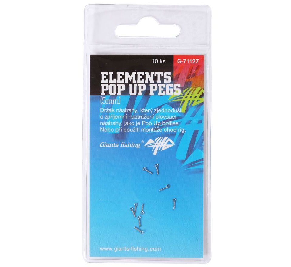 Giants Fishing Kolíček s očkem Elements Pop Up Pegs 10ks