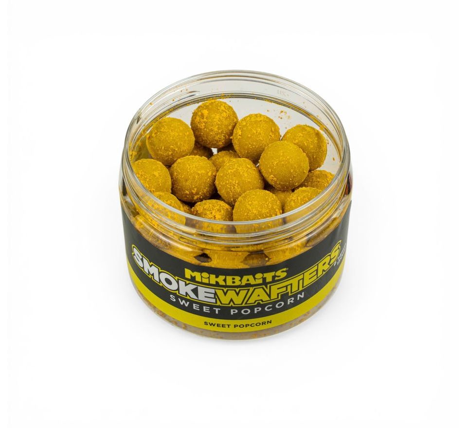 Mikbaits Vyvážené Boilie Smoke wafters Sweet Popcorn 14mm 150ml