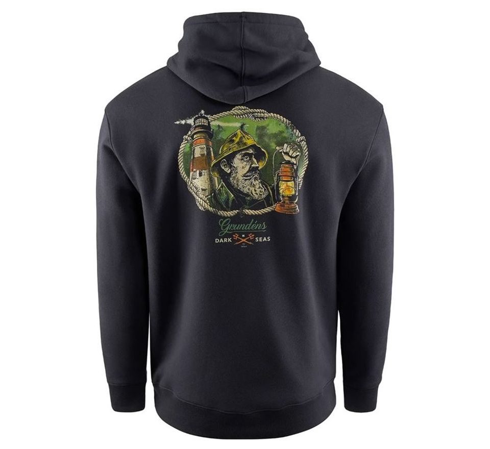 Grundéns Mikina Dark Seas X Grundens Watchman Hoodie Black