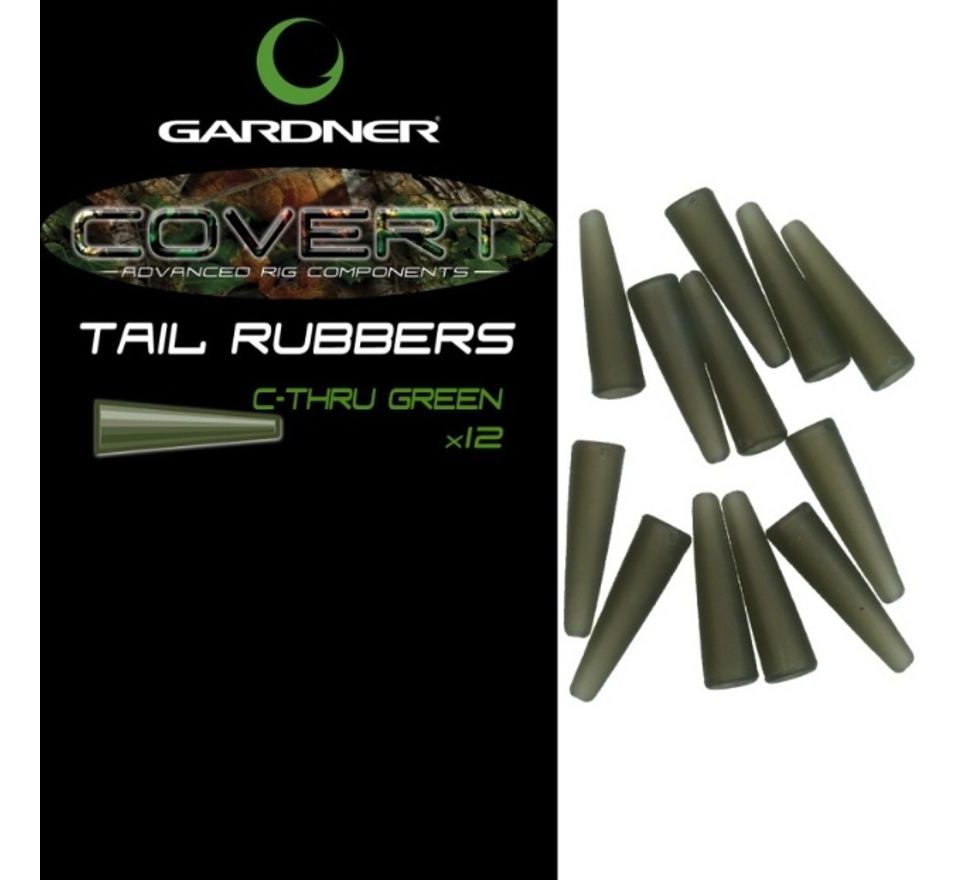 Gardner Převleky COVERT TAIL RUBBERS C-THRU zelená 12ks