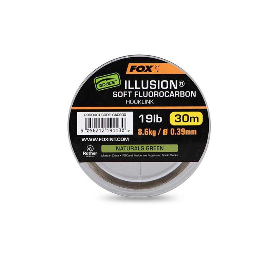 Fox Fluorocarbon Edges Illusion Soft Fluorocarbon Hooklink Naturals Green 30m