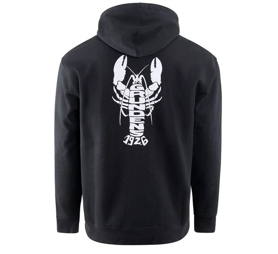 Grundéns Mikina Eat Your Words DWR HD Hoodie Black Lobster Graphic