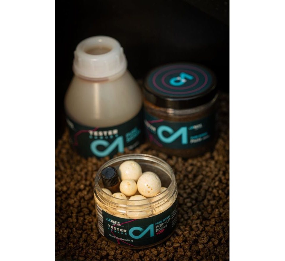 LK Baits Pop-up Boilies Tester Series_01 Pure Signal White 14-20mm 150ml
