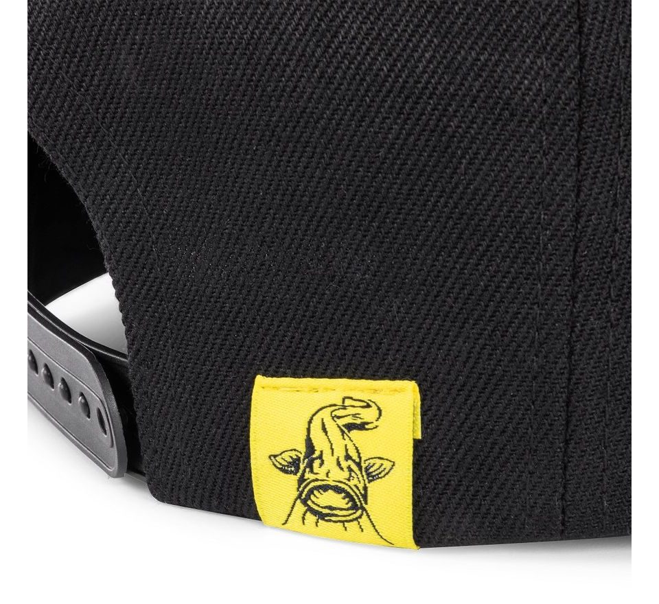 Black Cat Kšiltovka Black Flat Peak Cap