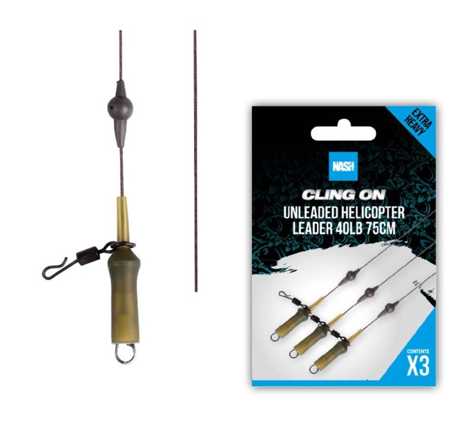 Nash Montáž Ready Tied Unleaded Helicopter Leader 40lb 75cm