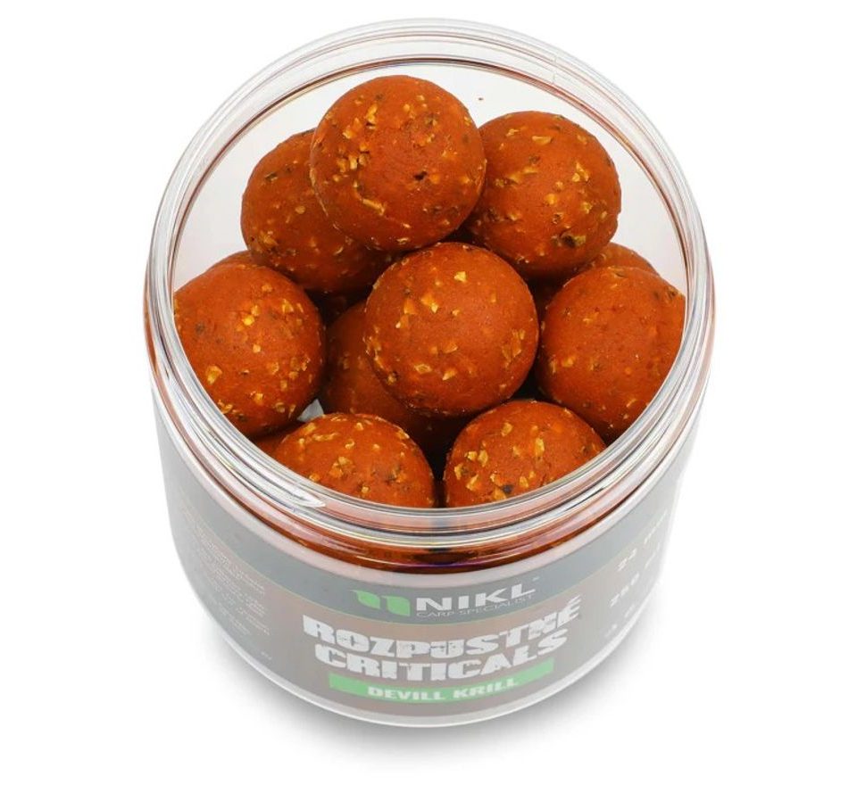 Nikl Rozpustné Criticals boilie Devill Krill 250ml