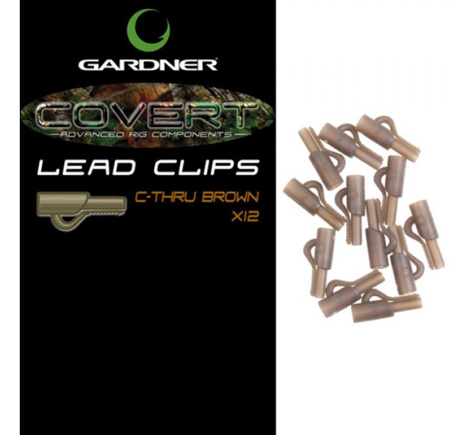 Gardner Klip na boční olovo Covert Lead Clips C-Thru Green 12ks