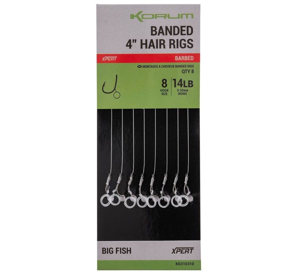 Korum Hotové návazce Banded Hair Rigs 4" 8ks