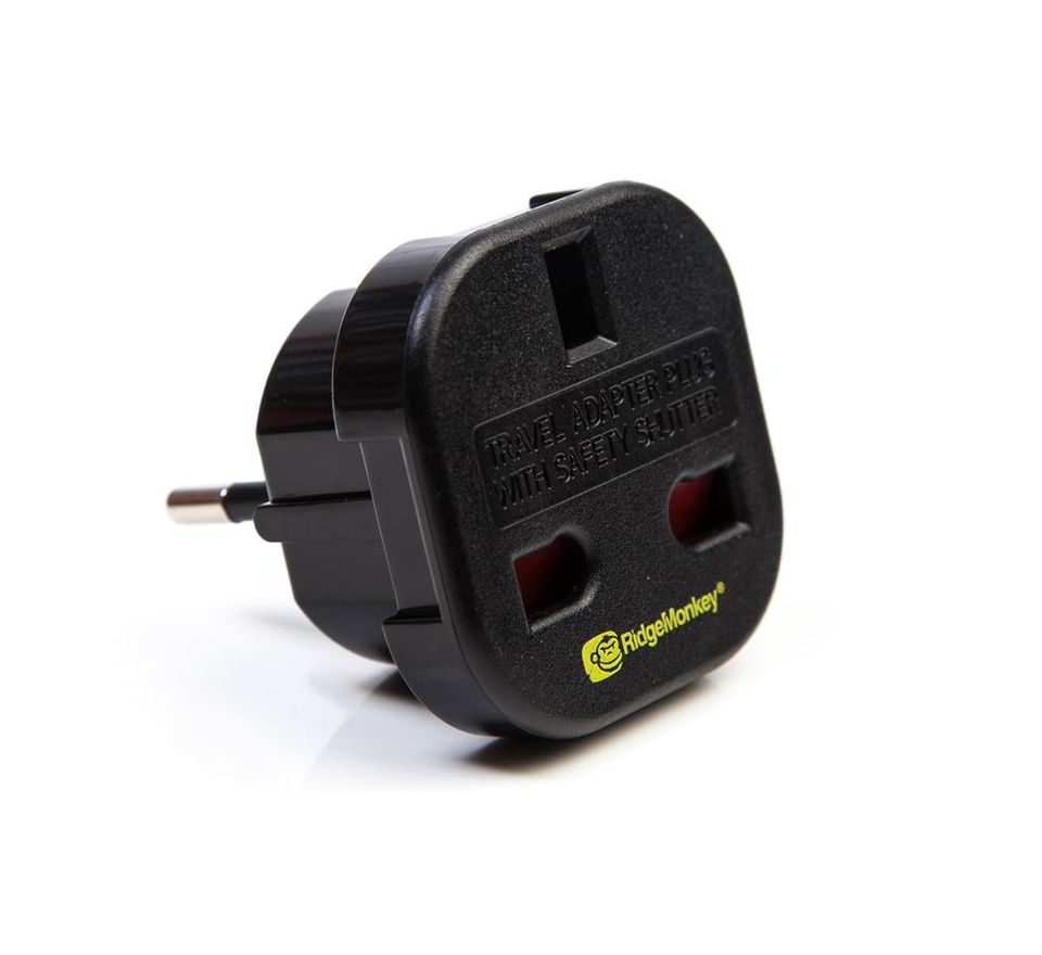 RidgeMonkey Adaptér k nabíjačke Vault UK 3 Pin to EU 2 Pin Adaptor