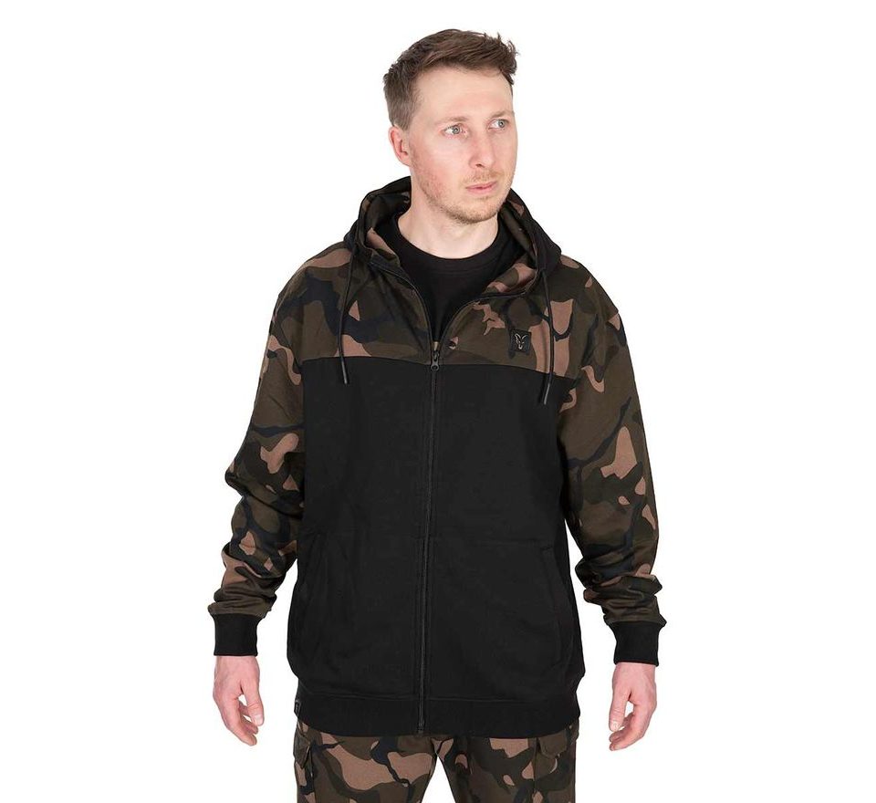 Fox Mikina LW Čierna / Camo Split Zip Hoody
