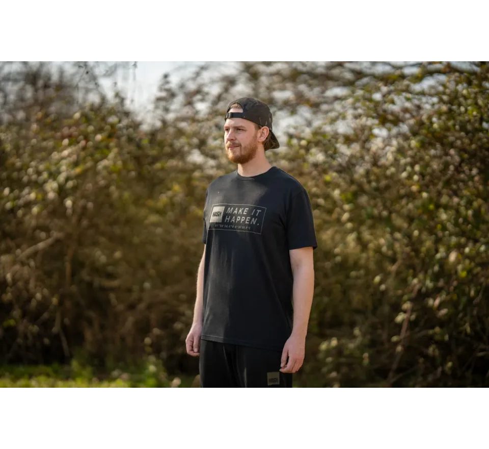 Nash Tričko Make It Happen Coordinates T Shirt Čierne
