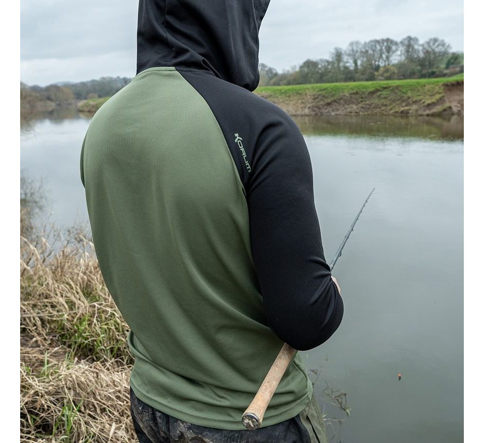 Korum Tričko s dlouhým rukávem Hooded Dri-active Shirt