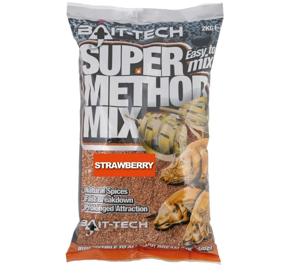 Bait-Tech Krmítková směs Super Method Mix Strawberry 2kg