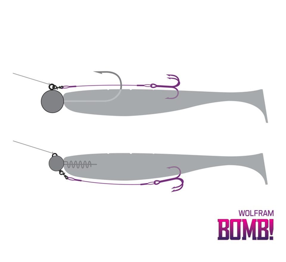 Delphin Prívlačový nadväzec Bomb! Twisto Rigs Wolfram 3ks