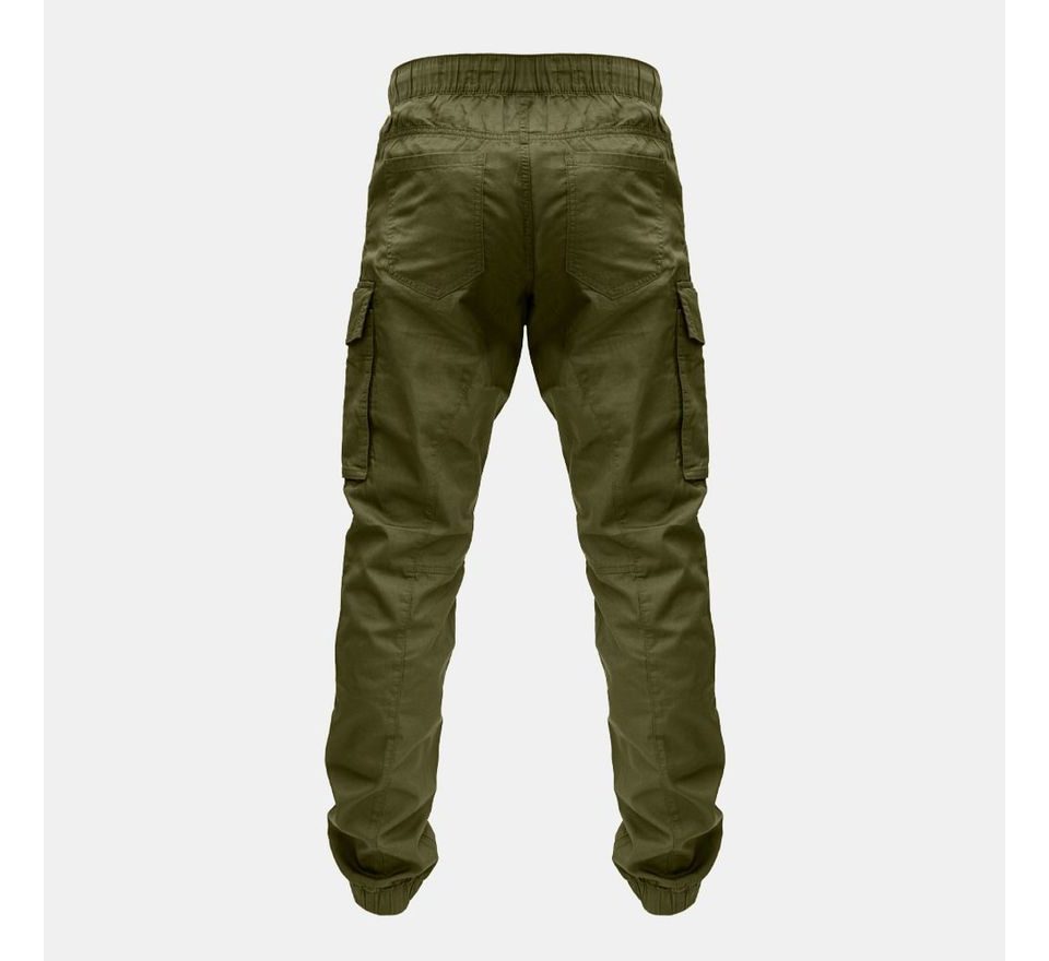 KUMU Lehké kalhoty Utility Cargos Khaki