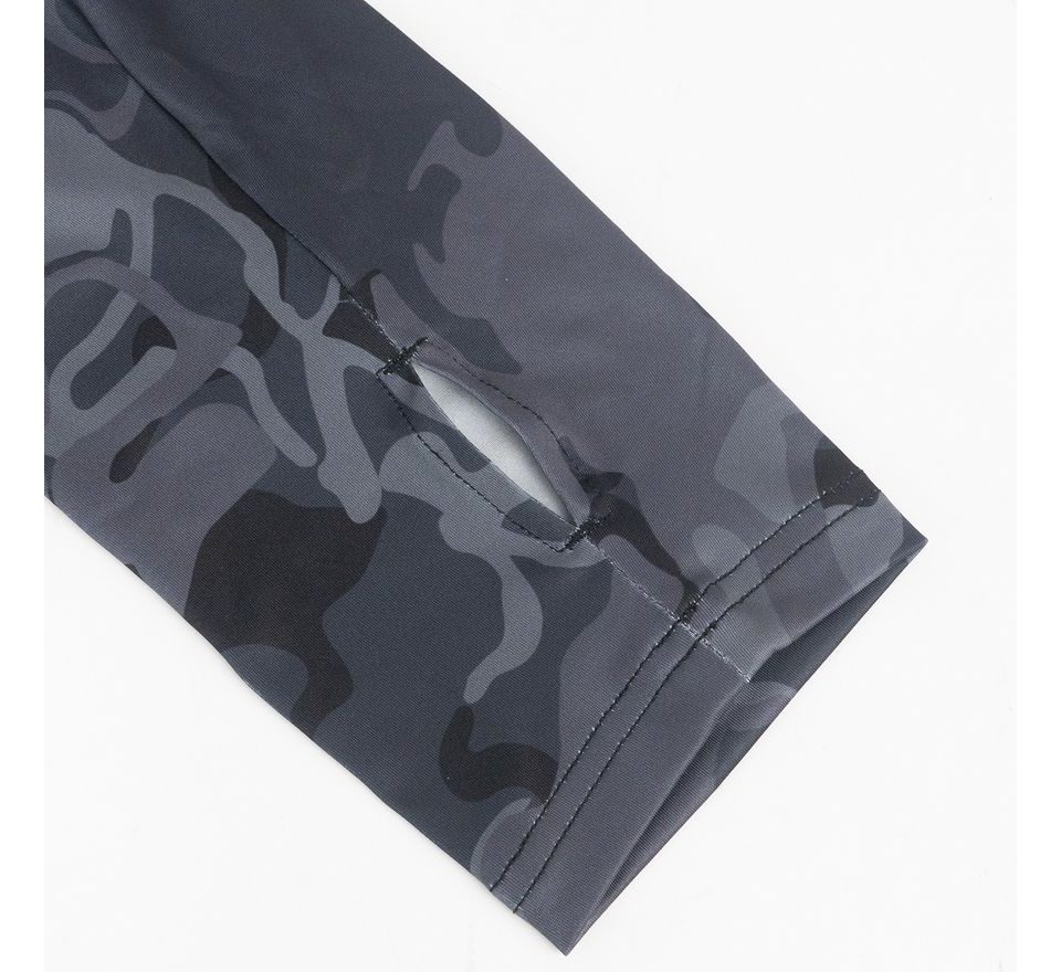 Giants fishing Funkčné tričko s dlhým rukávom UV50+ Hoodie Camo Grey