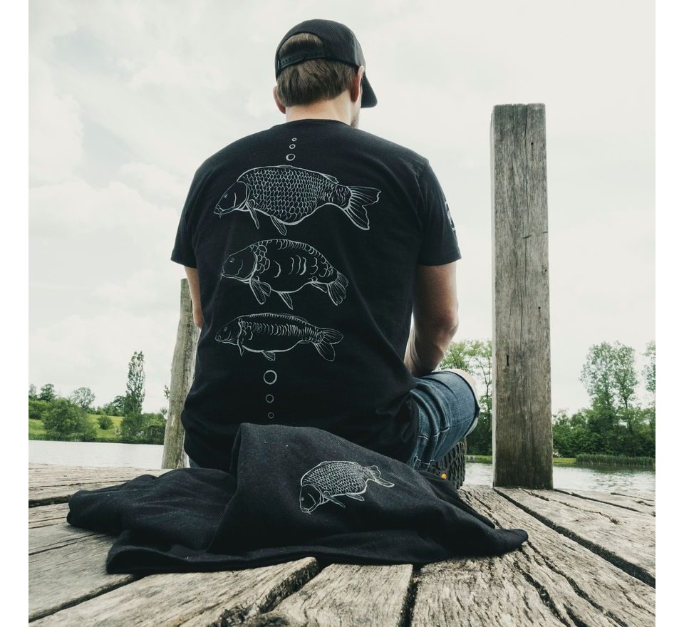 Giants fishing Tričko pánske čierne Tri kapry