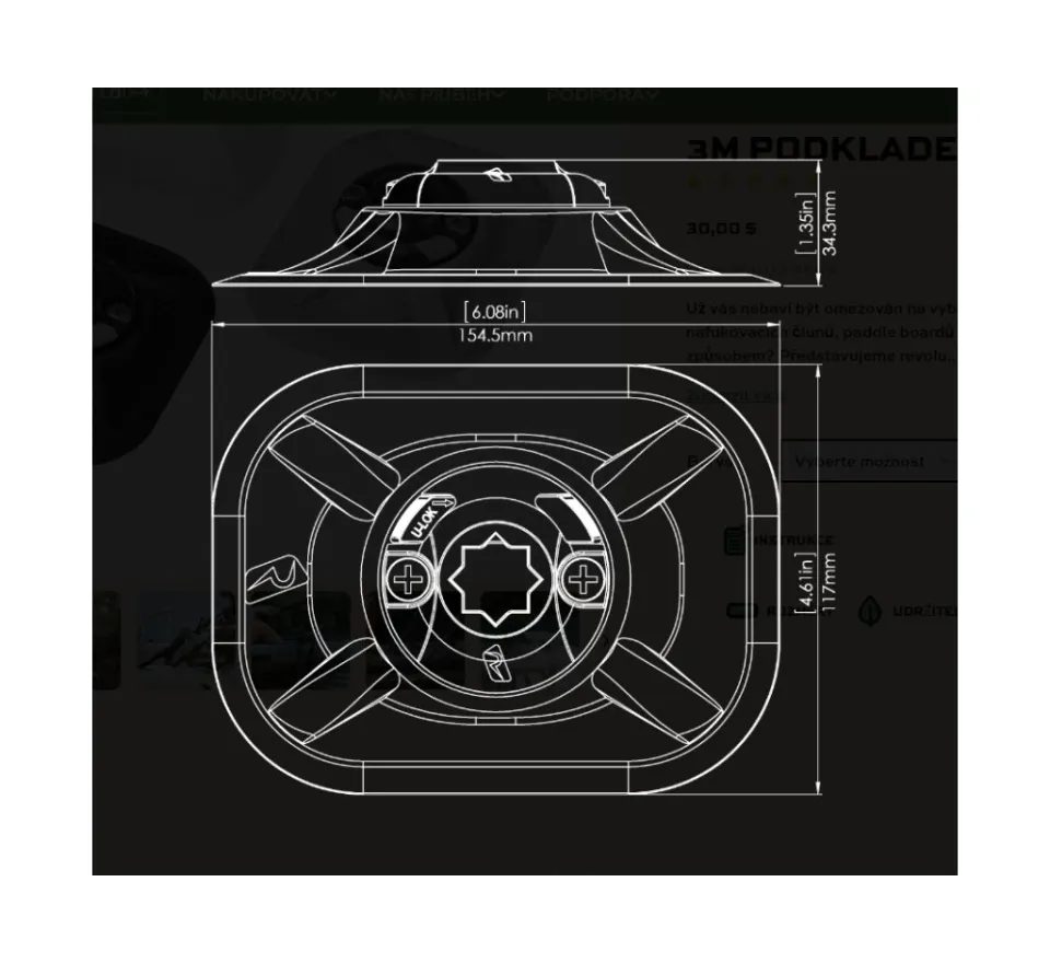 Railblaza Základna RIBPort černý